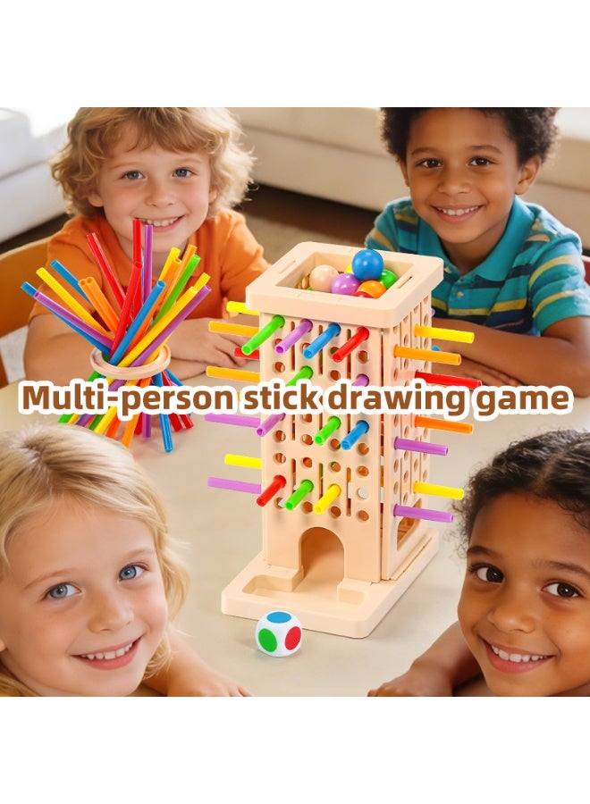Kids Stick Pulling Balance Game - Montessori Educational Board Game & Color Matching Puzzle - Image 2