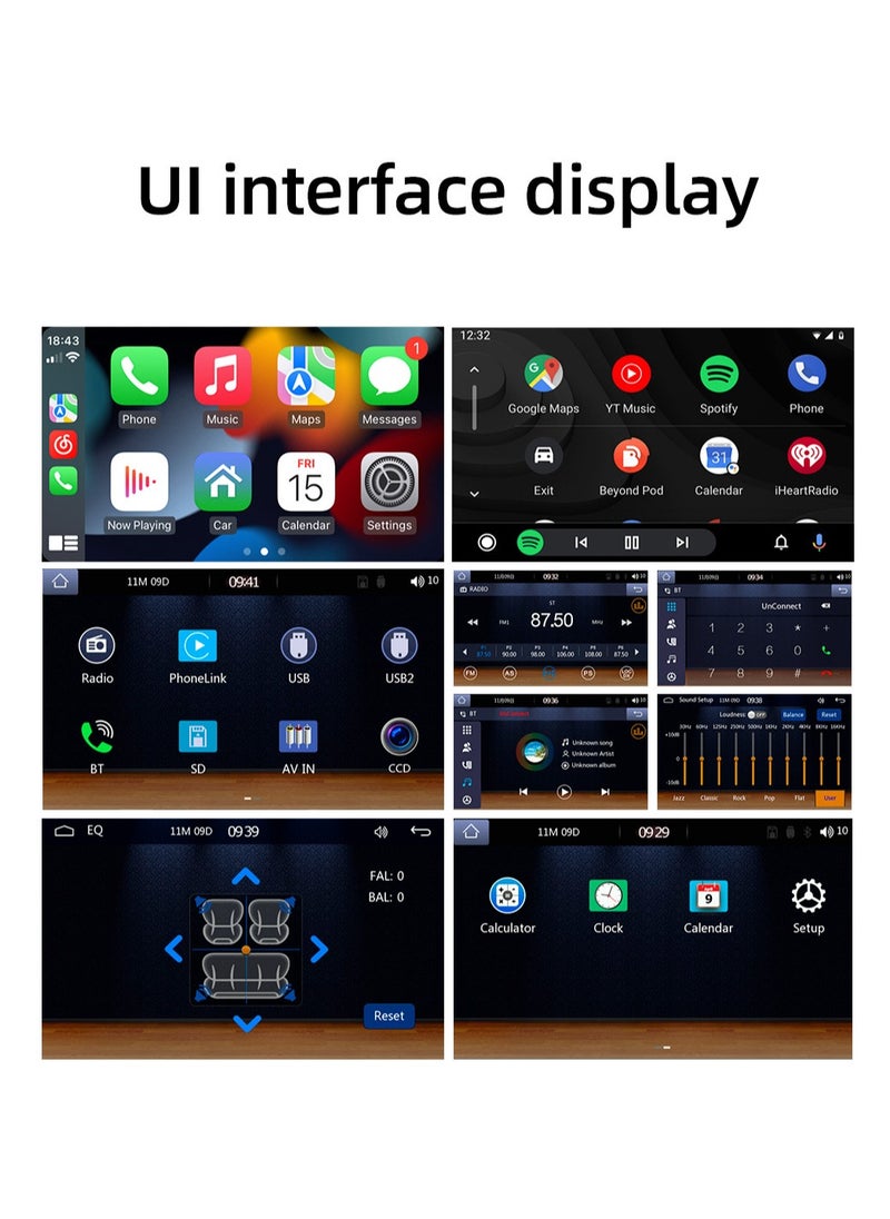 SWM - 6.2 Inch Car Stereo MP5 Player BT FM Radio Receiver with Carplay Android Auto Support Hands-Free Calling USB Charge Playback Phone - Image 1