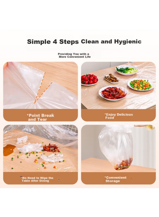 Temeiju Disposable Rectangular Tablecloth, Thickened Placemat, Waterproof And Oil-proof Table Cover, Extra Large Size 180*180cm, 20 Pieces - Image 1
