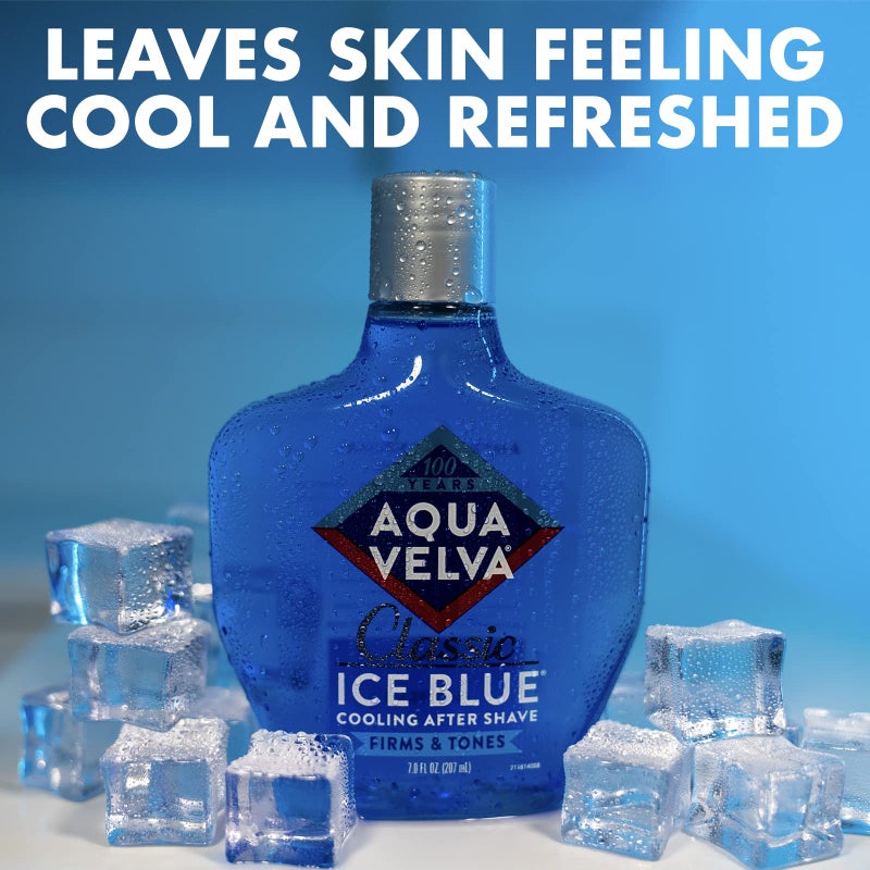 Aqua Velva أكوا فيلفا بعد الحلاقة، كلاسيك آيس بلو، يهدئ، يبرد، وينعش البشرة، 3.5 أونصة - Image 4