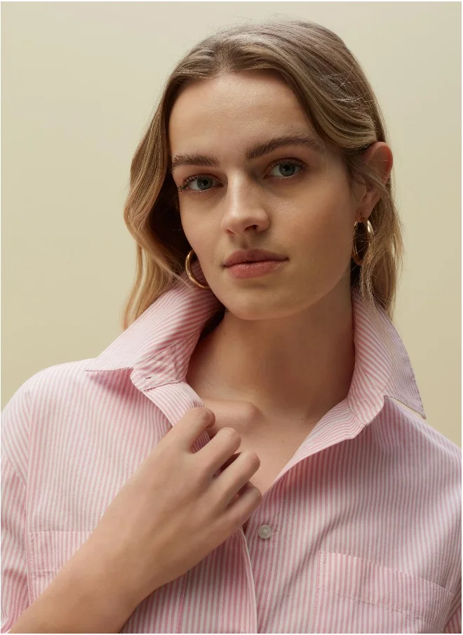 Ovs Ovs Piombo Relaxed Fit Shirt With Pockets