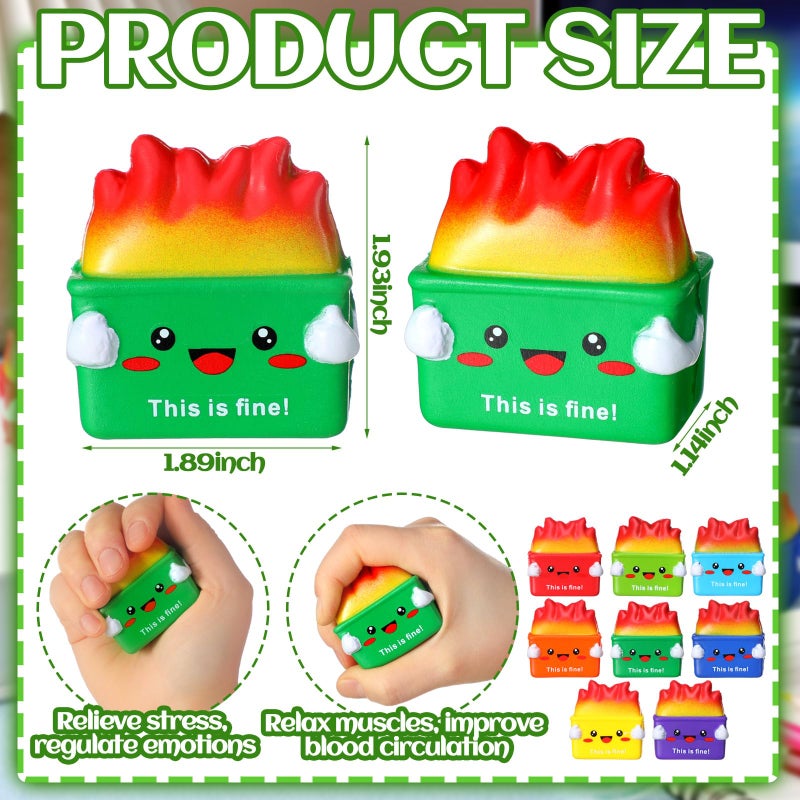 Leitee 24 Pcs Dumpster Stress Relief Balls Mini Dumpster Fidget Toy Stress Balls for Adults Therapy Fidget Appreciation Gifts for Office Coworker Birthday Graduation Office Stuffer Gift (Multicolor) - Image 2