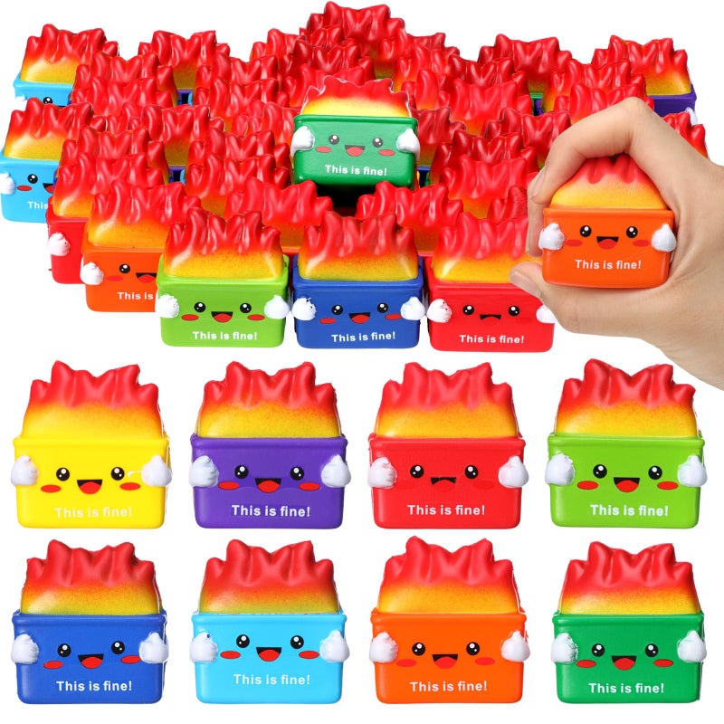 Leitee 24 Pcs Dumpster Stress Relief Balls Mini Dumpster Fidget Toy Stress Balls for Adults Therapy Fidget Appreciation Gifts for Office Coworker Birthday Graduation Office Stuffer Gift (Multicolor) - Image 1