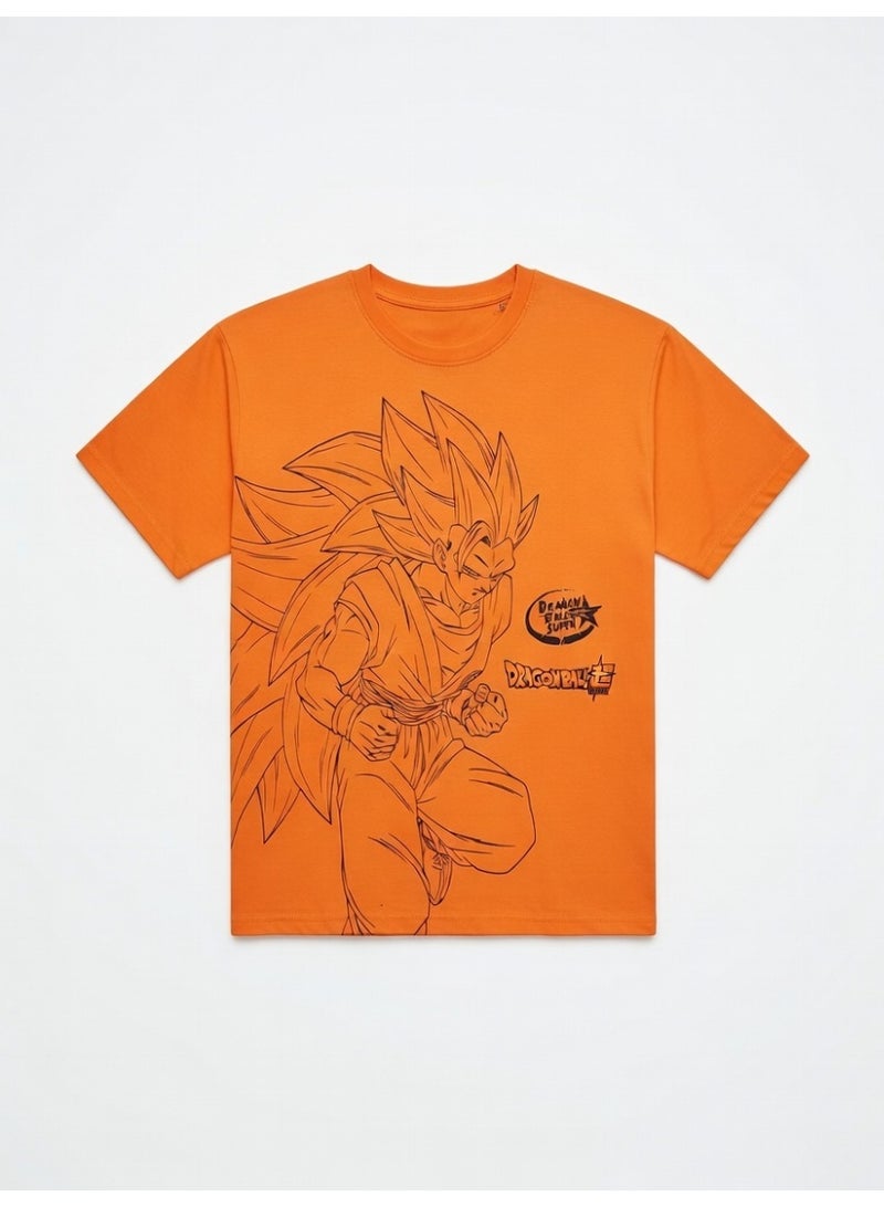 Dragonball Z MENS T-SHIRT OVERSIZE DROPPED SHOULDER T-SHIRT - Image 1
