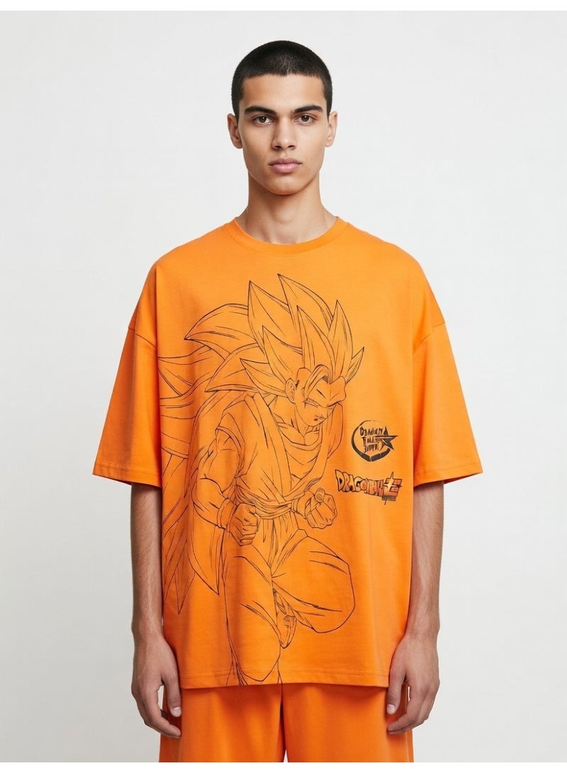Dragonball Z MENS T-SHIRT OVERSIZE DROPPED SHOULDER T-SHIRT - Image 2