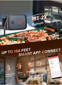 INKBIRD INKBIRD Meat Probe Thermometer IBT-2X BBQ Grill Bluetooth 50M Wireless Digital Food Thermometers for Barbeque Grilling Smoker Weber Oven  - Image 3