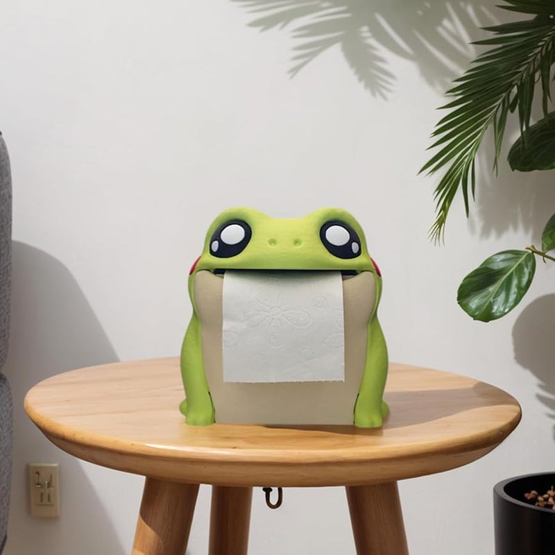Frogs Designs Tissue Paper Box Holder Sturdy Construction Easy Dispensing Ideal for Household - Image 4