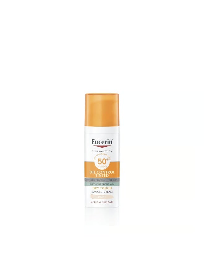 Eucerin Sun Oil Control Tinted Gel-Cream Dry Touch SPF50+ Light 50ml - Image 3