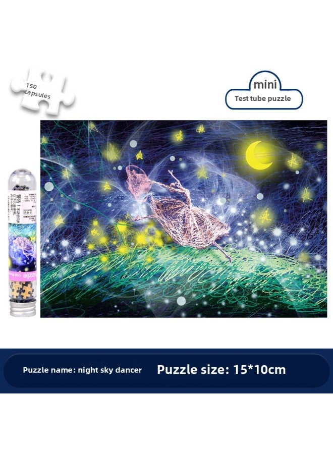 150-piece/234-piece Mini Tube Puzzles Starry Sky Design Youth Creative Intellectual Stress Relief Toys-Color:49364-1 Night Sky Dancer 150 Test Tube Puzzle  - Image 1