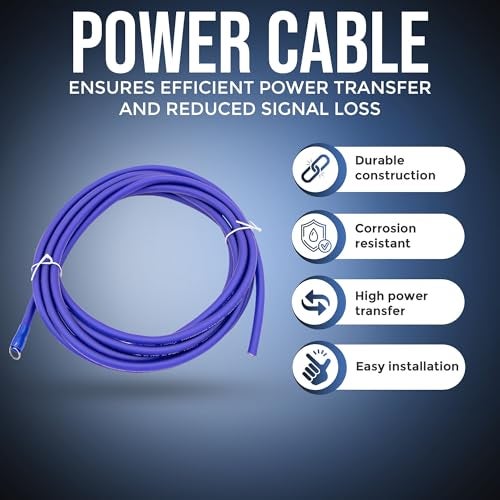 Elite Audio Entry Series Full Amplifier Install Kit - 2000W Max Power, 4-Gauge Power & Ground, Mini ANL Fuse & Holder, 17ft 2-Ch RCA Cable, 16-Gauge Speaker Wire (Model: EA-OB04G) - Image 4