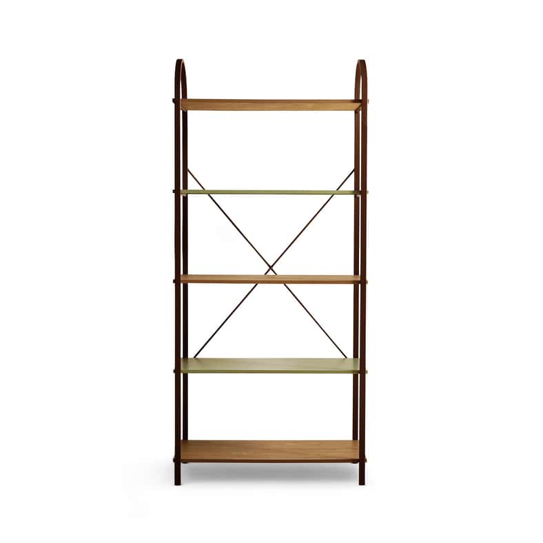 Pan Home وحدة رفوف 5 طبقات - أخضر وطبيعي - Image 5