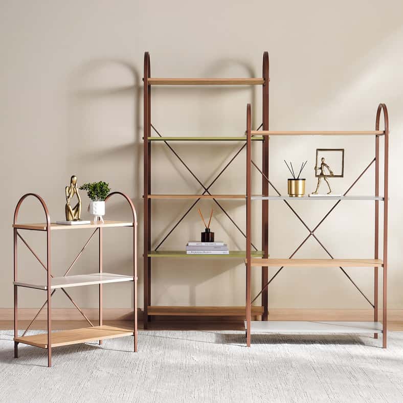 Pan Home وحدة رفوف 5 طبقات - أخضر وطبيعي - Image 4