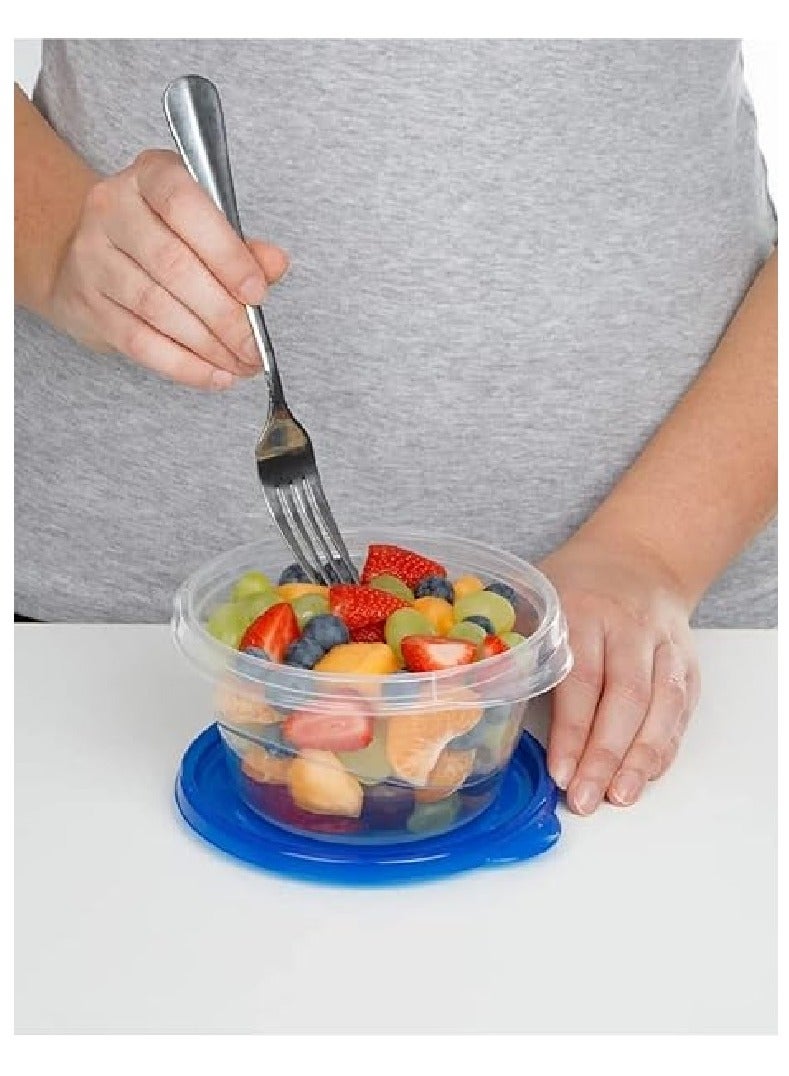 Sistema Takealongs Small Bowl food storage containers,clear with blue lid, Pack of 4, 760ML, Easy Clean, Microwave, dishwasher safe and BPA Free. - Image 4