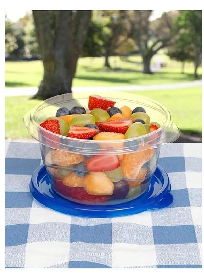 Sistema Takealongs Small Bowl food storage containers,clear with blue lid, Pack of 4, 760ML, Easy Clean, Microwave, dishwasher safe and BPA Free. - Image 5