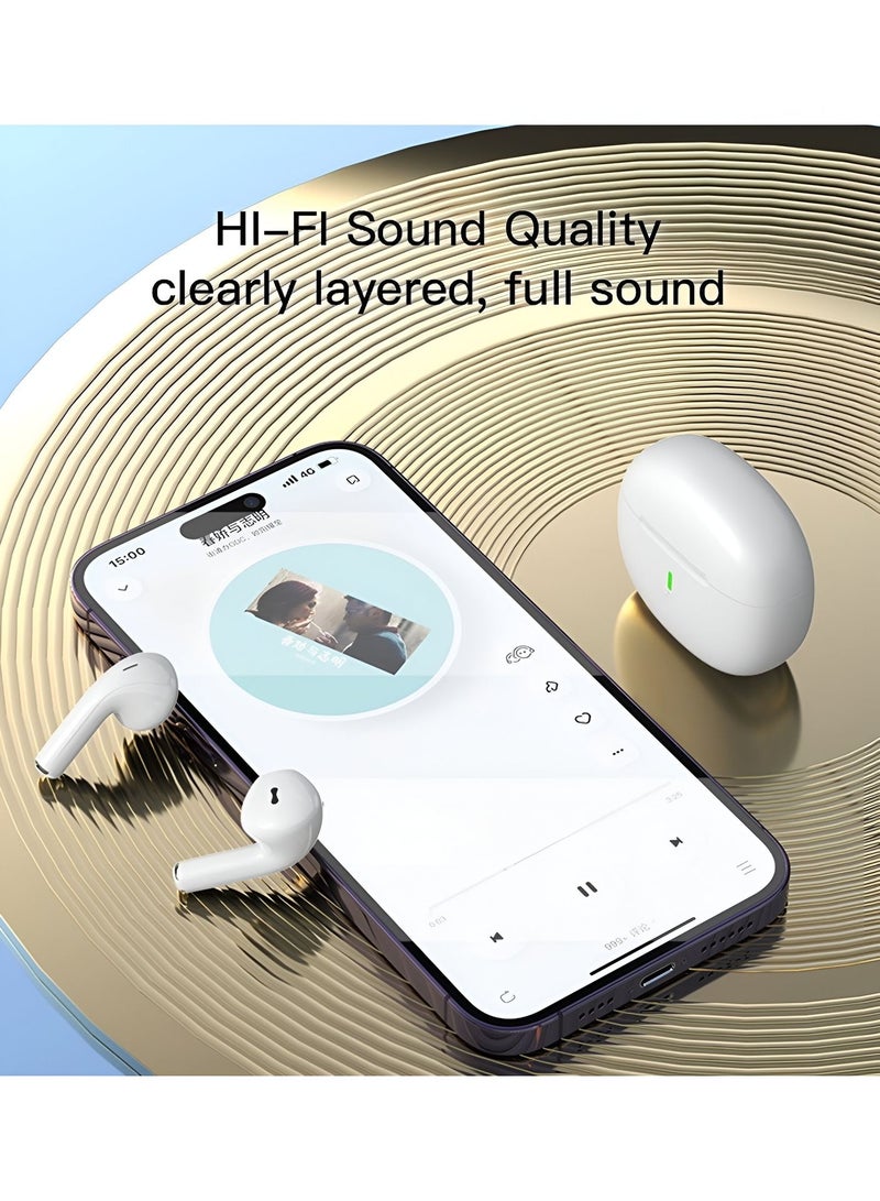 Yesido TWS18 Wireless Earphone Best Quality Earbuds TWS JL5.1 Version Digital Display Waterproof Stereo Mini True Wireless Earphone - White - Image 4