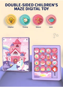 GROIC 2 in 1 Unicorn Maze Toys and Slide Number Puzzle Learning Activities Board, Montessori Klotski Brain Teasers Educational Tool for Kids  - Image 2