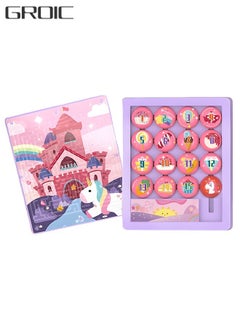 GROIC 2 in 1 Unicorn Maze Toys and Slide Number Puzzle Learning Activities Board, Montessori Klotski Brain Teasers Educational Tool for Kids  - Image 1