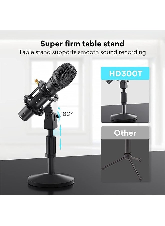 Maono - MAONO USB/XLR Podcast Dynamic Microphone, Studio Mic Kit with Volume Control, Shock Mount, Pop Filter, Ideal for Vocal, Instruments Recording, Voice Over, Live Streaming (HD300T) - Image 1