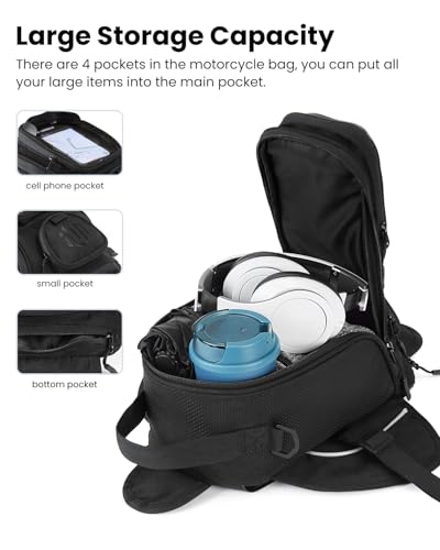 ILM حقيبة خزان دراجة نارية مغناطيسية 4 أحزمة تثبيت معززة مقاومة للماء حافظة هاتف بشاشة تعمل باللمس دراجة نارية BT01 - Image 3