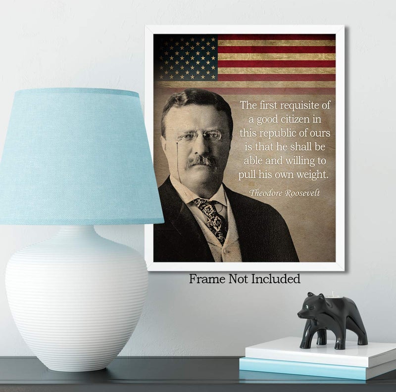 Govivo Theodore Roosevelt Historic Quote - Unframed 8x10 Wall Art Print - Great Inspirational Gift - Motivational Print - American Patriotic President - Image 5