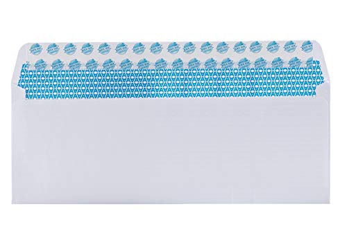 Aimoh 40#10 Security Tinted Self-Seal Envelopes - No Window, EnveGuard, Size 4-1/8 X 9-1/2 Inches - White - 24 LB - 40 Count (34140) - Image 4
