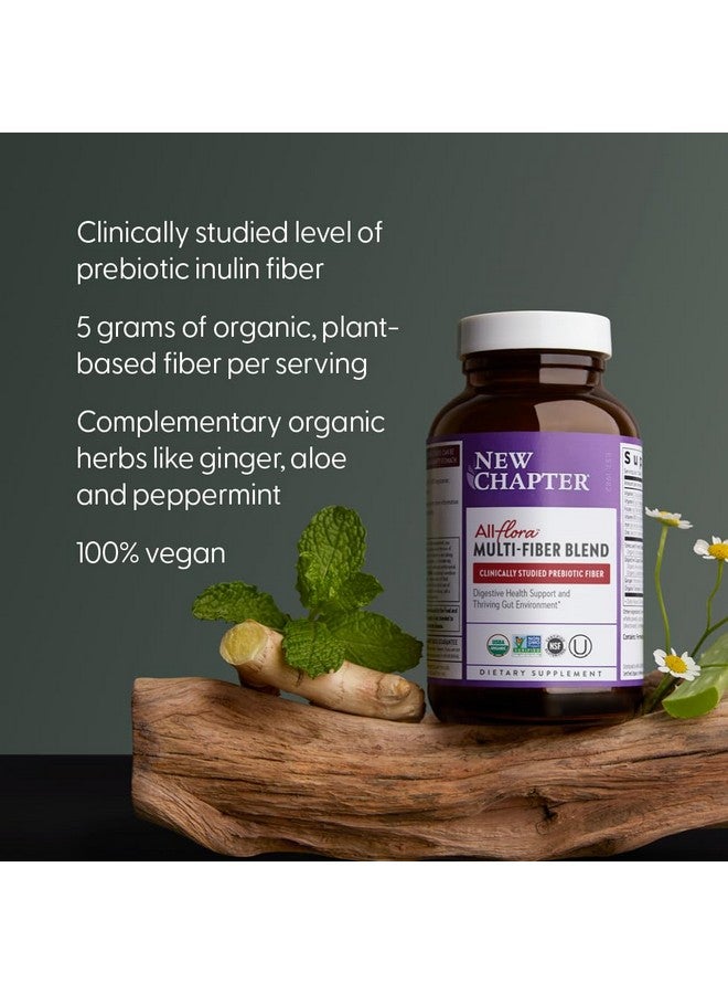 New Chapter فصل جديد مكمل ألياف متعددة من جميع النباتات مع إنولين بروبيوتيك المدروس سريرياً + قشور السيليوم لصحة الهضم والأمعاء، مصدر جيد للألياف اليومية، عضوي من وزارة الزراعة الأمريكية، 100% نباتي، 120 حبة - Image 4