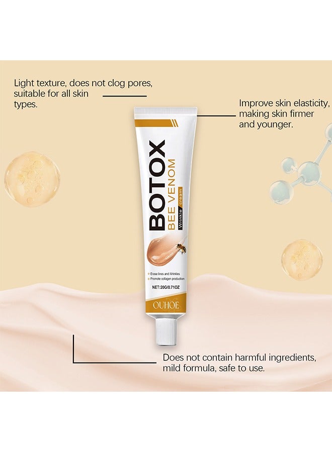 OUHOE Botox Bee Venom Wrinkle Cream, Anti-Wrinkle Firming & Moisturizing Multi-Purpose Cream, Upgrade Bee Venom Skin Treatment for Wrinkle Removal, Suitable for All Skin Types (20ml) - Image 4
