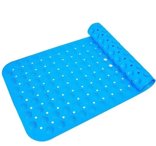 Ritmo Non Slip Bath Mat Shower Mats Bathtub Mats with Suction Cups Drain Holes Kids Tub Safety Bathroom Mat for Elderly Machine Washable Anti Mould - Image 1