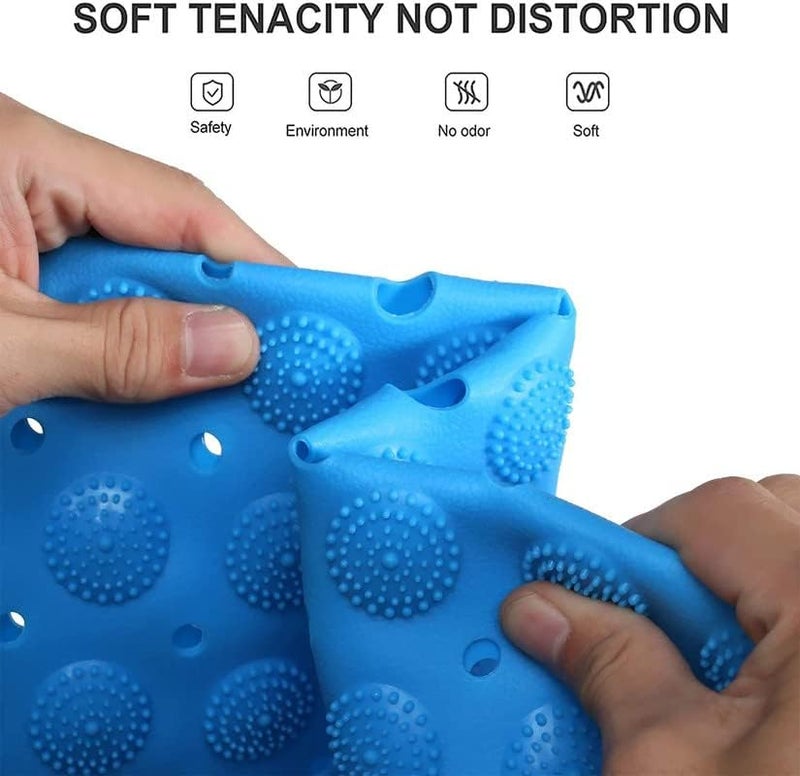 Ritmo Non Slip Bath Mat Shower Mats Bathtub Mats with Suction Cups Drain Holes Kids Tub Safety Bathroom Mat for Elderly Machine Washable Anti Mould - Image 4