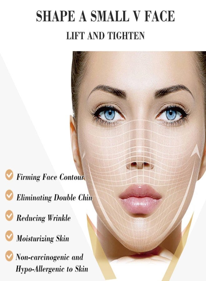 APPTI Double V Shape Chin Reducer Face Lifting Mask, Firming Tightening Facial Mask Chin Up Patch V Line Lifting Mask for Women Men Face and Neck Slimmer 5 Pieces - Image 5