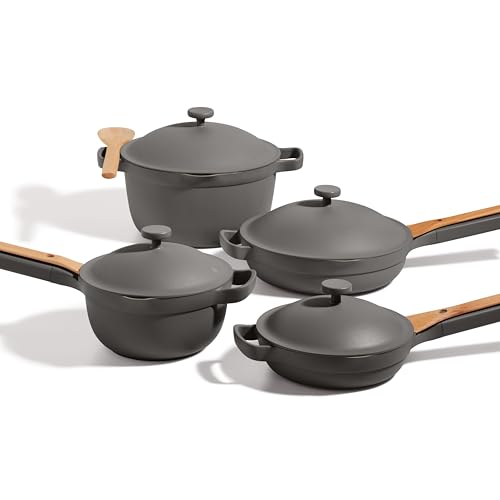 Our Place Cookware Set 13Piece Kit Including the Always Pan Perfect Pot and Spatulas Multifunctional ToxinFree Nonstick Heat Safe up to 450F Oven Stove Induction Compatible Char - Image 1