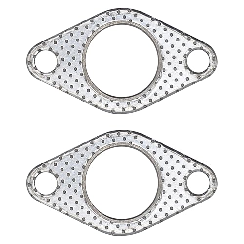 YGQ 15 Inch 37mm Exhaust Gasket 2 Bolt for Muffler Flange Manifold High Temperature Graphite wFire Ring 2 Pcs - Image 1