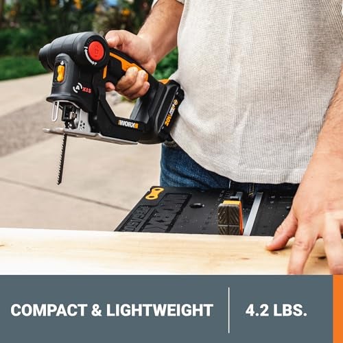 WORX WX550L 20V Power Share Axis Cordless Reciprocating & Jig Saw - Image 5