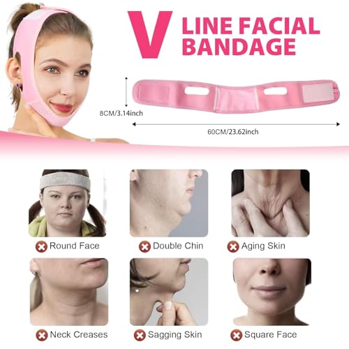 SWAMINE Silicone V-Line Face Mask for Face Lift | Facial Slimming Bandage for Chin & Cheek | Double Chin sleeping strap Reducer for Women & Men | Skin Tightening Belt for Slim Lift,Jaw Exerciser 1 count - Image 4