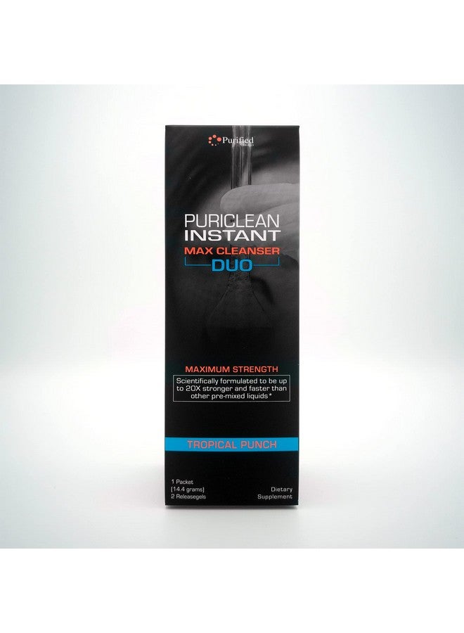 Wellgenix Puriclean Instant Max Cleanser Duo, 20X Stronger Fast Acting Powder & Softgels, Tropical Punch Flavor, Premium Herbal Cleanse Detox, Ideal for Extreme Toxin Levels, 1 Packet & 2 Releasegels - Image 2