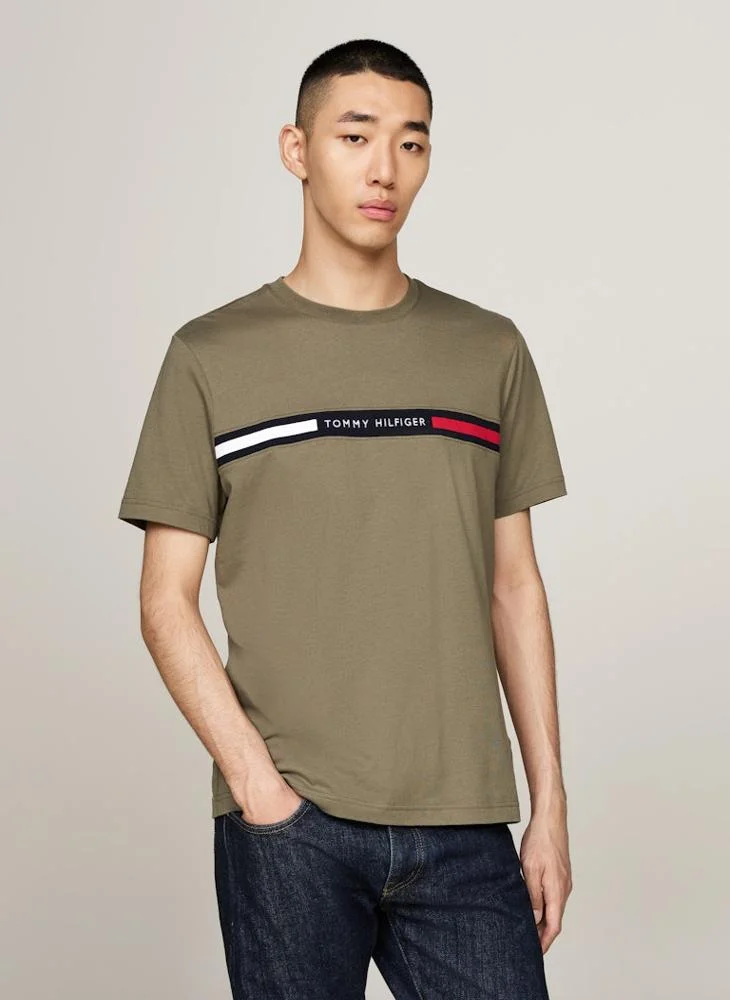 تومي هيلفيغر Logo Crew Neck T-Shirt