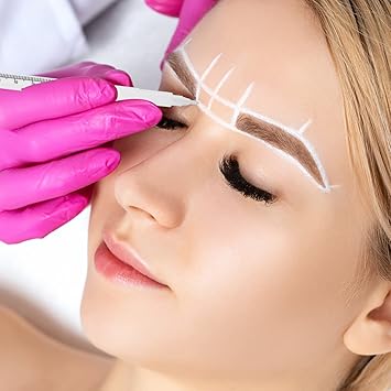 Aster 6Pcs Eyebrow Mapping Tools 2Pcs Eyebrow Measuring Ruler 2Pcs White Marker Pen with 2Pcs Paper Ruler Skin Marker Eyebrow Makeup Position Mark Tools - Image 3