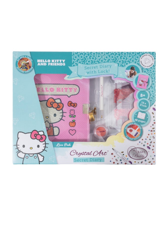 Craft Buddy مفكرة سرية من فن الكريستال هالو كيتي - Image 1