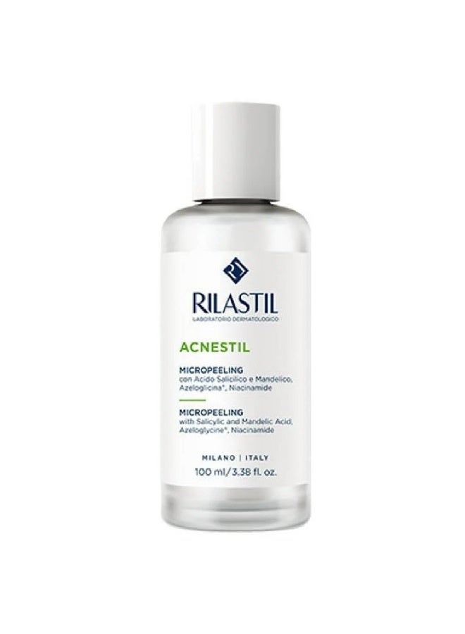 Rilastil Acnestil Micropeeling Intensive Face Peeling with Salicylic Acid, Anti-Blemish and Purifying Exfoliating Lotion, for Impure Skin with Acneic Tendency 100 ml - Image 2
