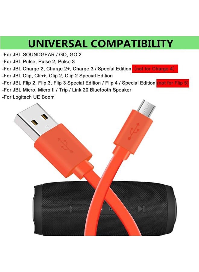 Saipomor كابل استبدال Flip 4 شاحن سريع Micro USB كابل مسطح لمكبر الصوت JBL T500BT JBL Flip3 Clip3 Charge 2+ Charge 3 Pulse 3 بلوتوث لوجيتك UE Boom 22AWG هواتف أندرويد - Image 5