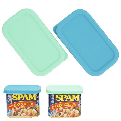 Purekra 2 PCs Silicone Can Lids for SPAM Jalapeño Can | Hormel Spam Can (12 oz), Rectangle Lid for Spam Canned Meat, Food Sealing Lid, Can Cover, Food Storage Cover, Freezer Dishwasher Safe (Can NOT Included) - Image 1