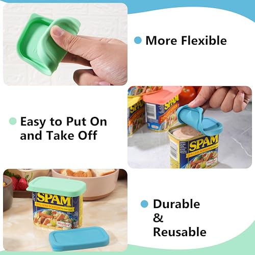 Purekra 2 PCs Silicone Can Lids for SPAM Jalapeño Can | Hormel Spam Can (12 oz), Rectangle Lid for Spam Canned Meat, Food Sealing Lid, Can Cover, Food Storage Cover, Freezer Dishwasher Safe (Can NOT Included) - Image 3