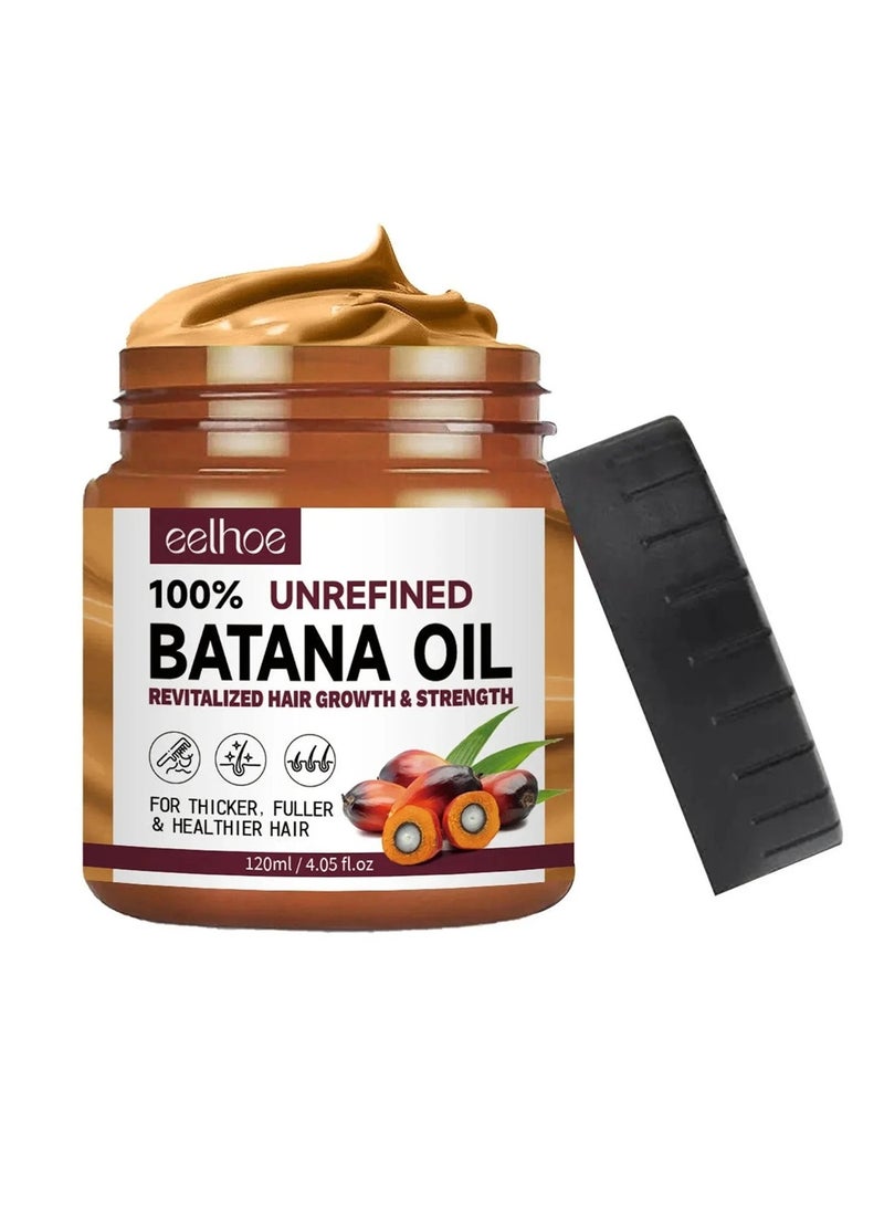EELHOE Batana Oil for Hair Growth 120ml, 100% Unrefined Batana Hair Oil for Thicker Fuller Hair, Deep Nourishing Hair Treatment for Dry Damaged Hair, Strengthening Moisturizing Scalp & Hair Care - Image 2