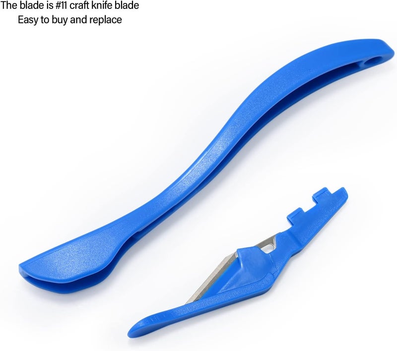 Gomake Wrapping Paper Cutter 3PCS Gift Wrap Cutter,Concealed Blade Safety Knife with 10 Replaceable Blade for Birthday Paper Gift Wrapping Paper Roll Cutter and Christmas Wrapping Paper Cutter Tool - Image 5