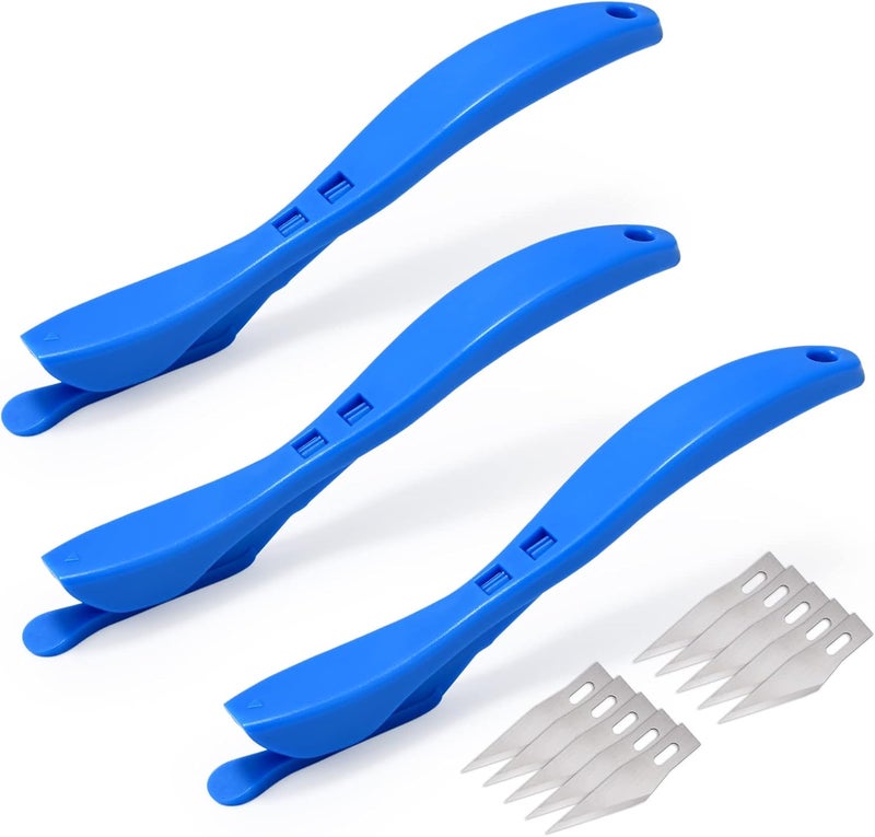 Gomake Wrapping Paper Cutter 3PCS Gift Wrap Cutter,Concealed Blade Safety Knife with 10 Replaceable Blade for Birthday Paper Gift Wrapping Paper Roll Cutter and Christmas Wrapping Paper Cutter Tool - Image 1