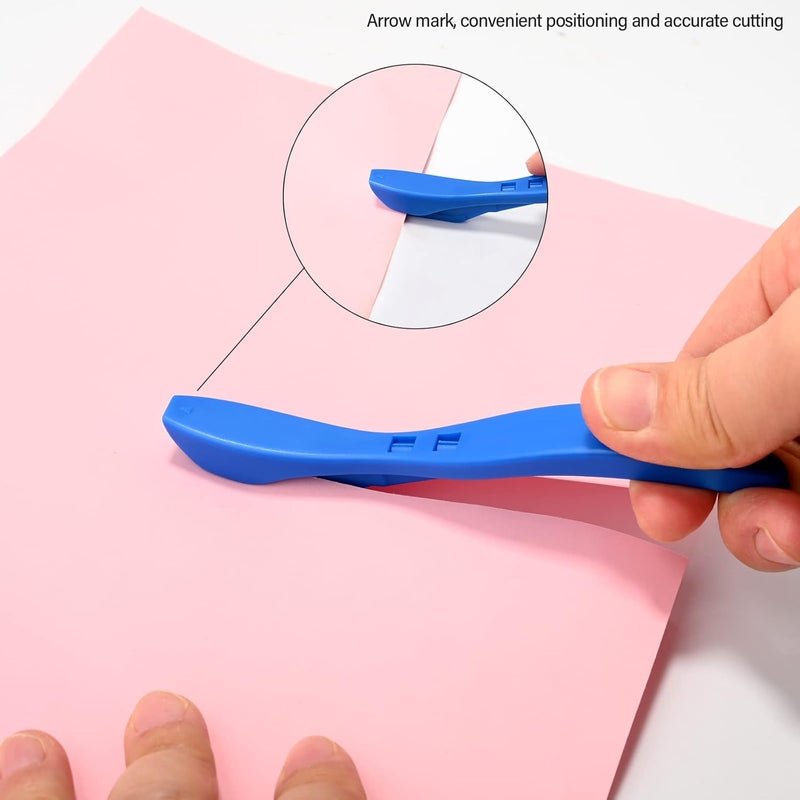 Gomake Wrapping Paper Cutter 3PCS Gift Wrap Cutter,Concealed Blade Safety Knife with 10 Replaceable Blade for Birthday Paper Gift Wrapping Paper Roll Cutter and Christmas Wrapping Paper Cutter Tool - Image 3