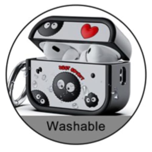 Emoh Roced Compatible for AirPods Pro 2 Case with Keychain, Drop Protection, Protective Case, Supports Wireless Charging Cover for AirPods Pro 1st/2nd Generation (2022/2019)- (Cute Sprite) - Image 2