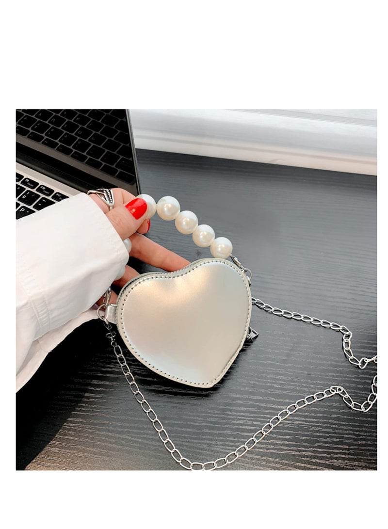 Little Girls Purses Toddler Crossbody Purse Princess Purses Handbags Girl Wallets Mini Chain Crossbody Bags Heart Purse Mini Coin Purse for Kids  - Image 2