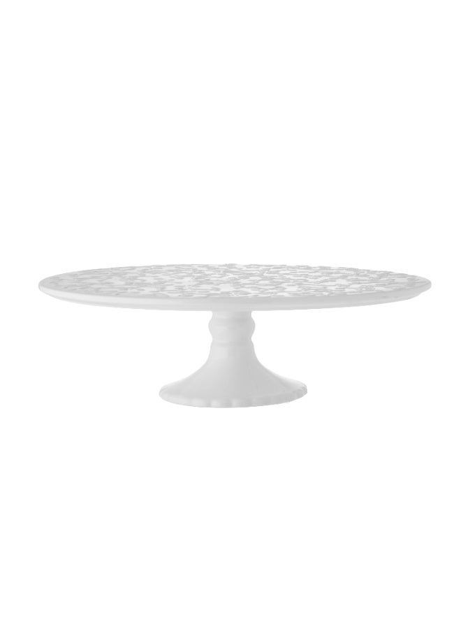 Dania White porcelain cake and pastry stand with base, suitable for all presentations and elegant occasions  - Image 1