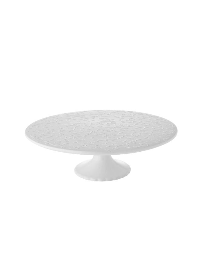 Dania White porcelain cake and pastry stand with base, suitable for all presentations and elegant occasions  - Image 5